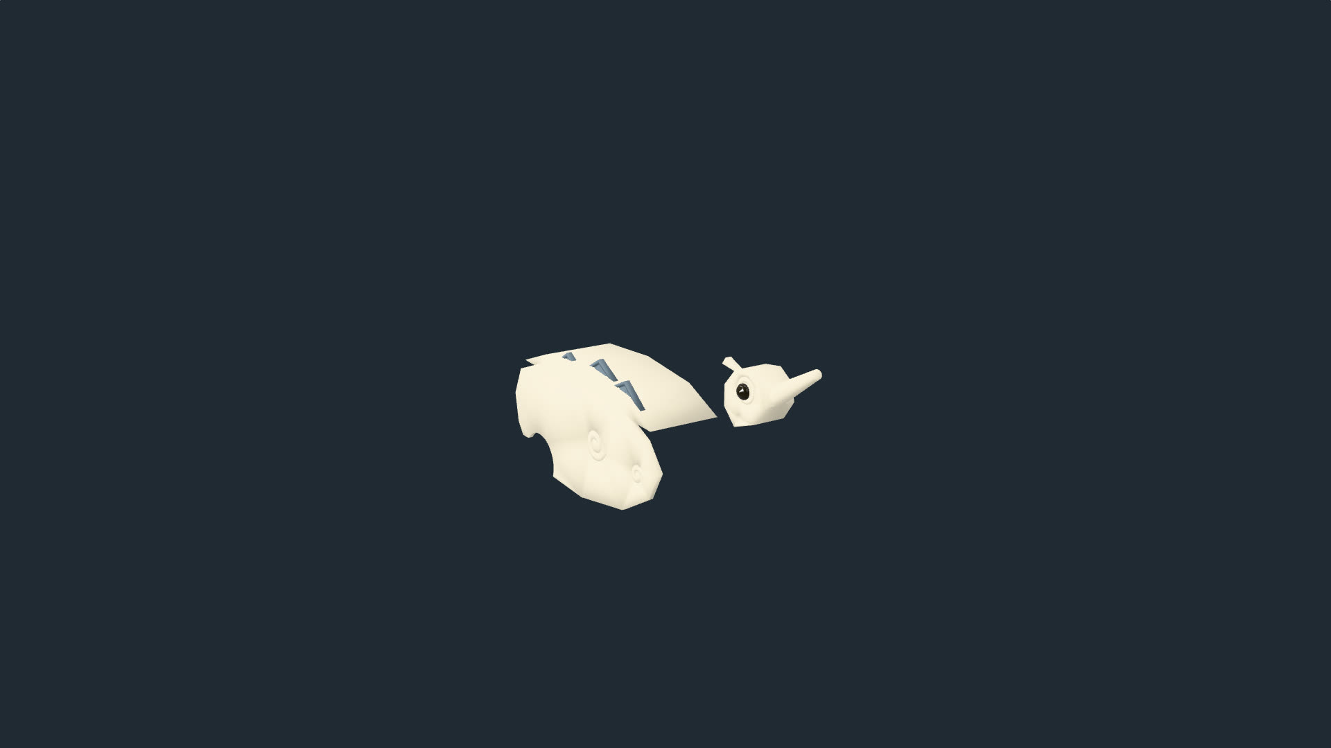 The Figure, alone: body and head shells over the working side, the mechanism still on show beneath.